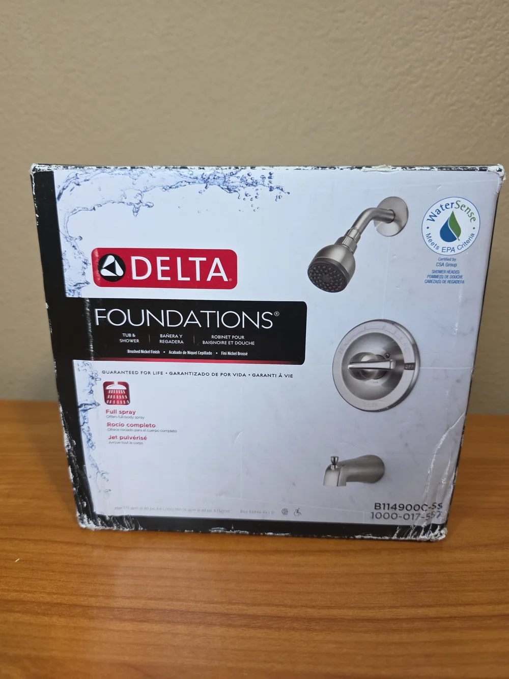 Delta B114900C-SS Single Spray Tub & Shower Faucet Brushed Nickel MISSING PARTS